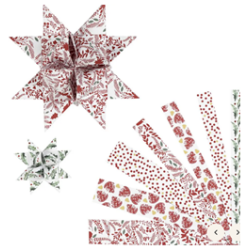 Paperisuikaleet 48 suikaleet/ 1 pkt, Pit. 44+78 cm, halk. 6,5+11,5 cm, Lev: 15+25 mm, punainen, valkoinen