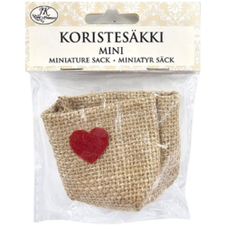 Koristesakki mini Sydan punainen