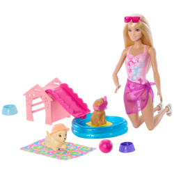 Barbie Puppy Pool Party leikkisetti