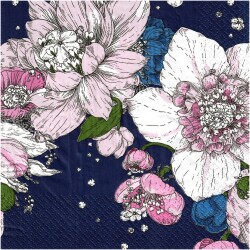 Havi Nuppu-lautasliina sydantalvi sininen 20kpl 24cm