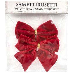 Samettirusetti punainen, 2kpl