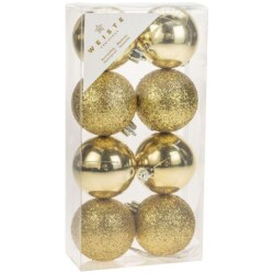 Weiste Joulupallot 6cm 8kpl kulta kirkas