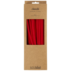 5707167022634 50 kpl/ 1 pkt, Pit. 30 cm, paksuus 6 mm, punainen