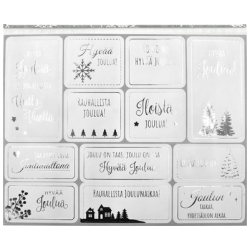 Pakettitarra Joulu hopeafolio