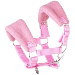 Panduro Keppihevosen vaaleanpunainen riimu fleecevuorella