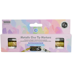 Kaksipainen tussi Sense Metallic 3kpl