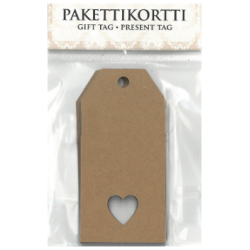 Pakettikortti Sydan uusioruskea 10kpl