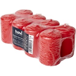 Havi Kilopoytakynttila punainen 8kpl 5x7cm