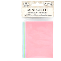Minikortti pastellilajitelma 40kpl