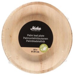 Palmunlehtilautanen pyorea 20 cm 10kpl