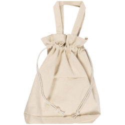 Laukku kiristysnyorilla Kork. 40 cm, S: 8 cm, Lev: 34 cm, vaalea natural