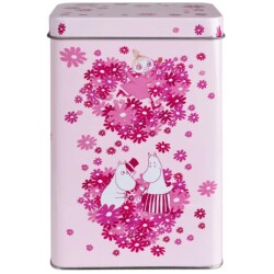 Muumi kukkasydan kahvipurkki