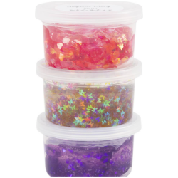 Sequin Clay 3x60 g/ 1 pkt, lila/pinkki savyt
