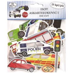 Isot askartelukuviot Ajoneuvot 25kpl
