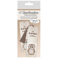 Timanttimaalauskirjanmerkki Pollo Kirjanmerkin koko on n. 15cm x 5cm ja timanttien halkaisija on 3mm.