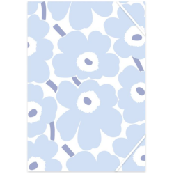 Marimekko Unikko kulmalukkokansio A4 v.pun