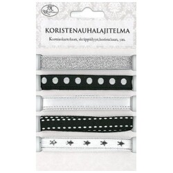 Koristenauhalajitelma 5x1m mustavalko