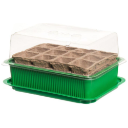 Pienoiskasvihuone kuituruukuilla 4x4 cm 24 kpl