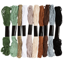 Kirjontalanka 10x8 m/ 1 pkt, paksuus 1 mm, Luonnon varit 10x8 m/ 1 pkt, paksuus 1 mm, Luonnon varit