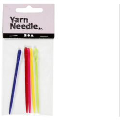 Muovineulat pit.7cm, 5kpl Muoviset neulat, viisi eri i varia