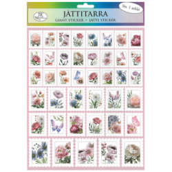 Jattitarra-arkki Postimerkit kukat Arkin koko on n. 25cm x 20,5cm