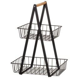 Sailytysteline Grid bambukahvalla