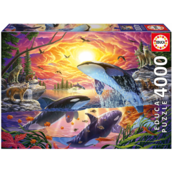 Educa 4000 Orcas And Wolves