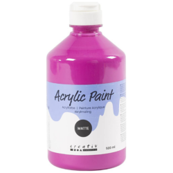 Akryylimaali Matta 500 ml/ 1 pll, pinkki