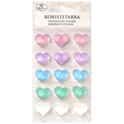 Koristetarra Sydan pastelli Yhden tarran koko on n. 1,5cm x 2cm.