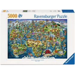 llustrated World Map, 5000p