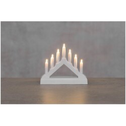 Kynttelikko 7-haarainen mini valkoinen