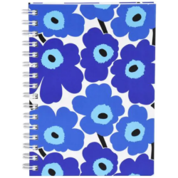 Muistikirja A5 kovakantinen Unikko sininen