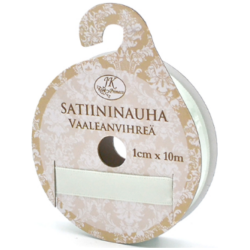 Satiininauha vaaleanvihrea 1cmx10m