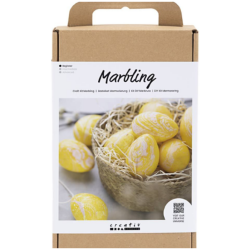 Askartelusetti Marmorointi Sisaltaa: Marmorivaria, muovimunia, kukkakeppeja, ripustimia ja narua.