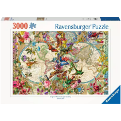Flora & Fauna World Map 3000p