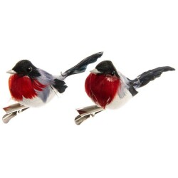 Winteria Punatulkku klipsilla 2kpl