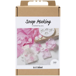 Askartelusetti Saippuanteko 1 pkk/ 1 pkt, Kukat, rosa/pinkki