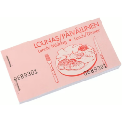 Lounas/paivallislippu, punainen
