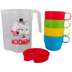 Muumi piknik kannu ja 4 mukia