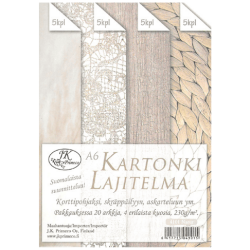 Kartonki Lajitelma A6 Natur